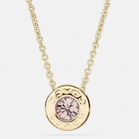 Coach Open Circle Stone Necklace - Picture 1 of 1